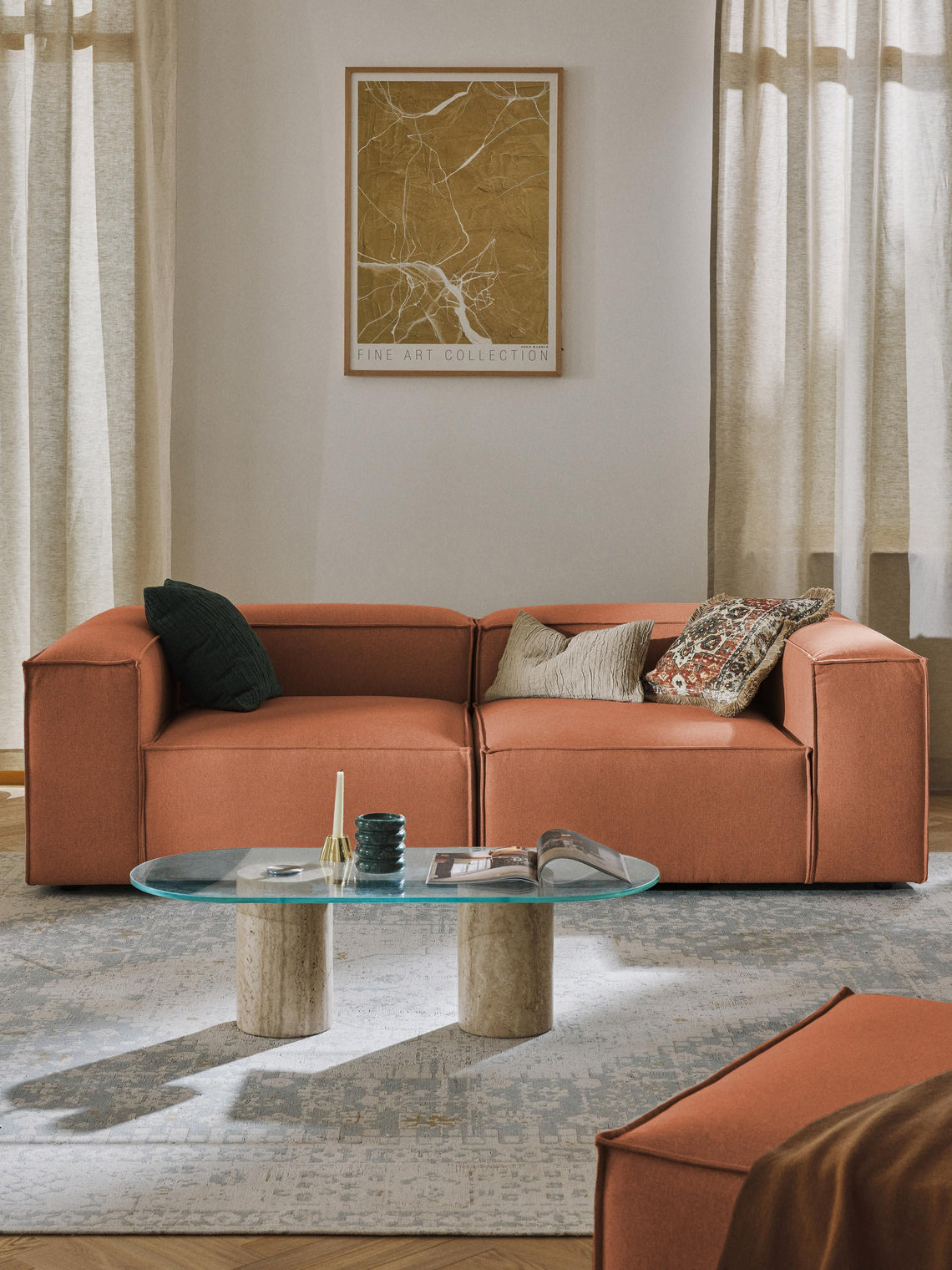 Kingston Contemporary 3-Seater Modular Sectional Couch