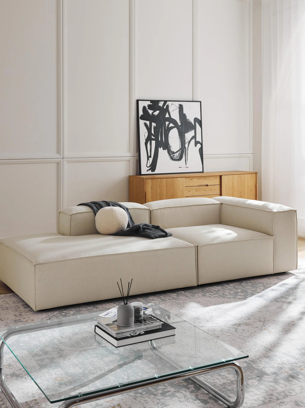 Kingston Contemporary 3-Seater Daybed Sleeper Modular Couch