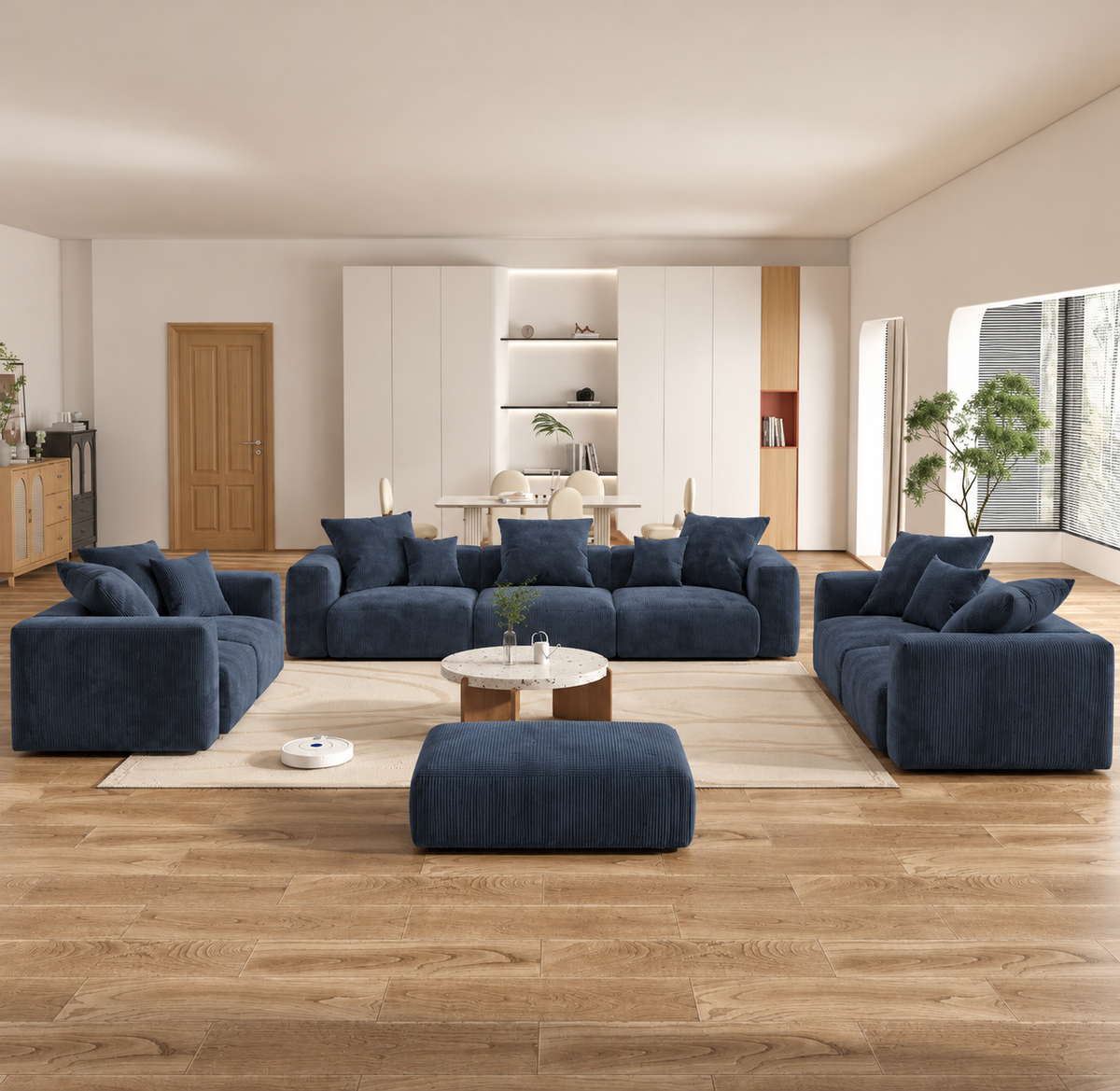 Corduroy Modular 13-Seater (Full Set) Sectional Couches