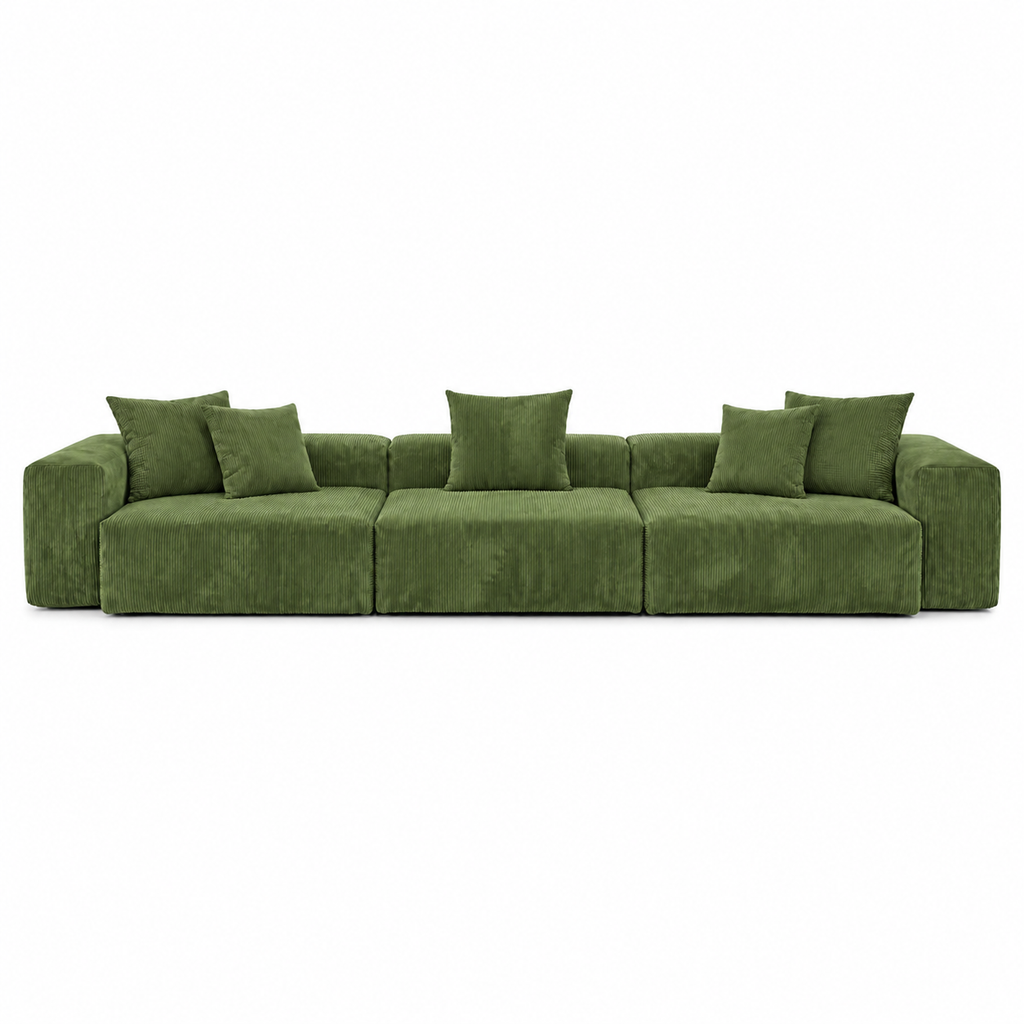 Corduroy Modular 13-Seater (Full Set) Sectional Couches