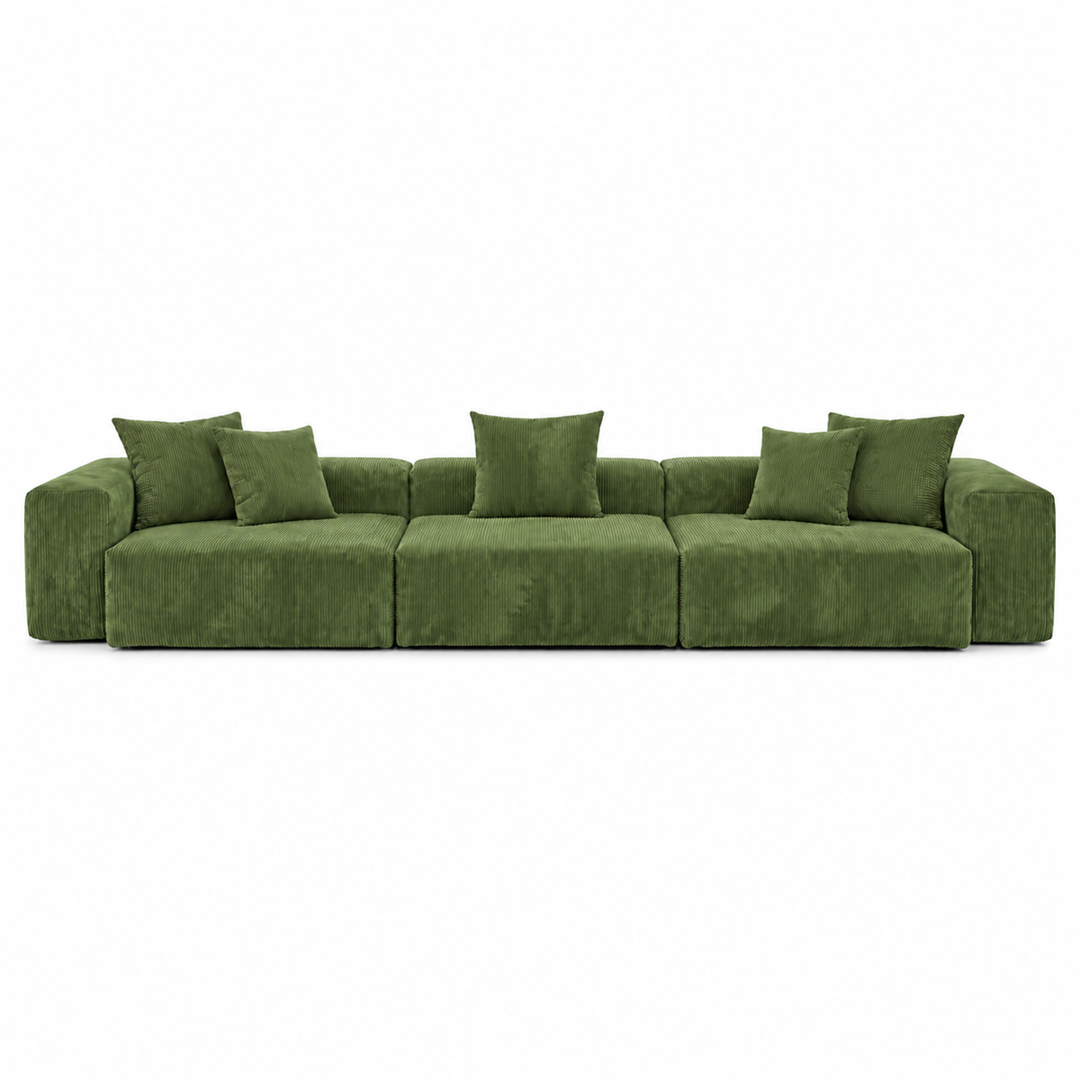 Corduroy Modular 10-Seater (Full Set) Sectional Couches